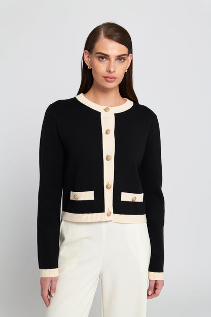 Fine Gauage Light Weight Framed Cardigan