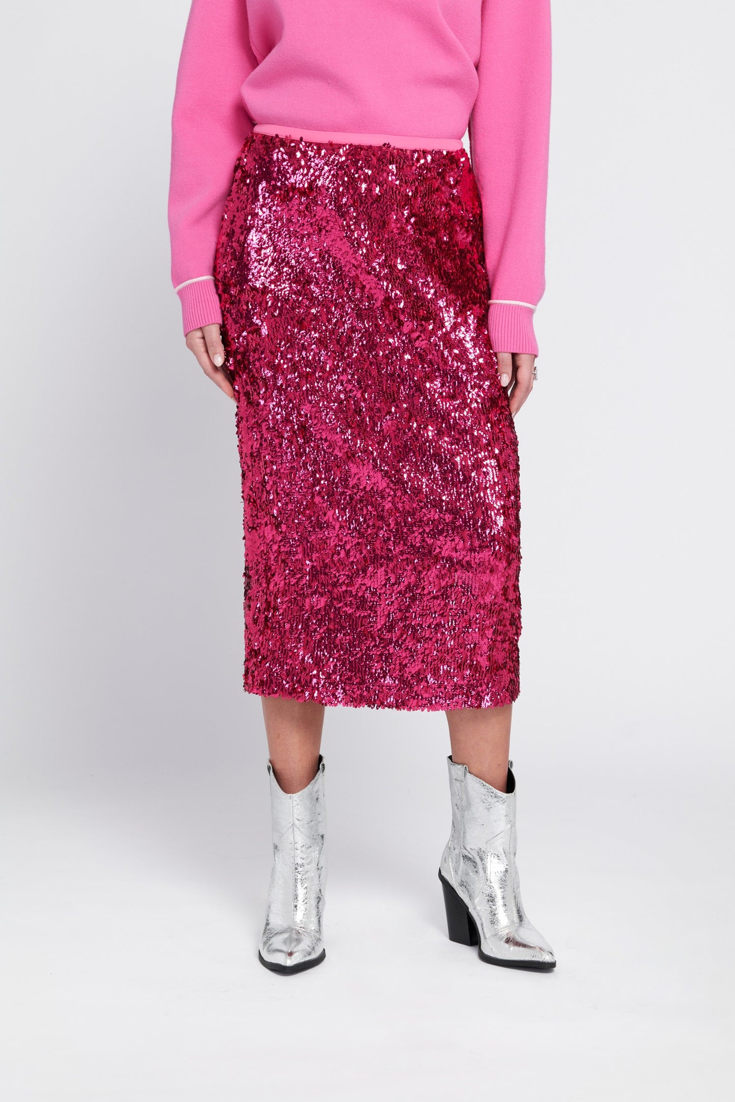 Sequin Midi Skirt