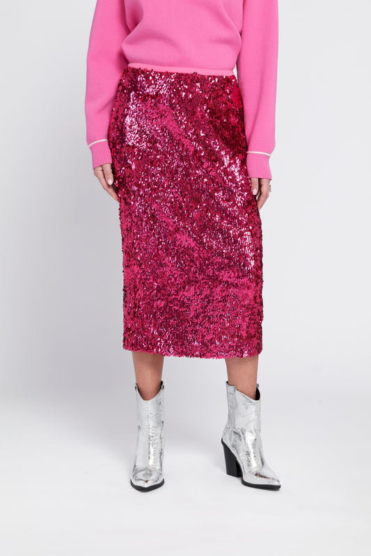 Sequin Midi Skirt