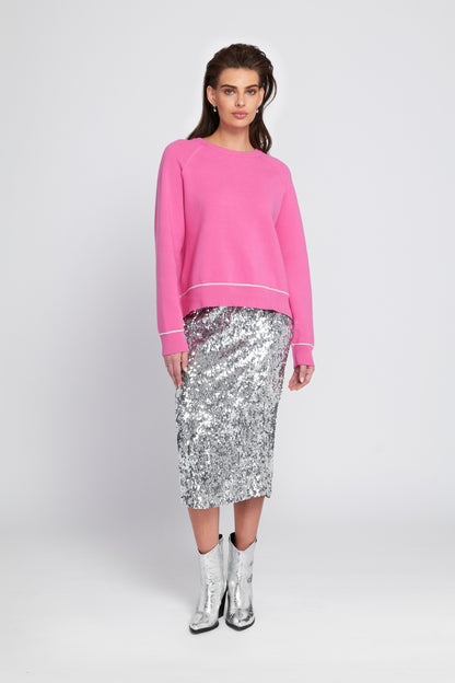 Sequin Midi Skirt