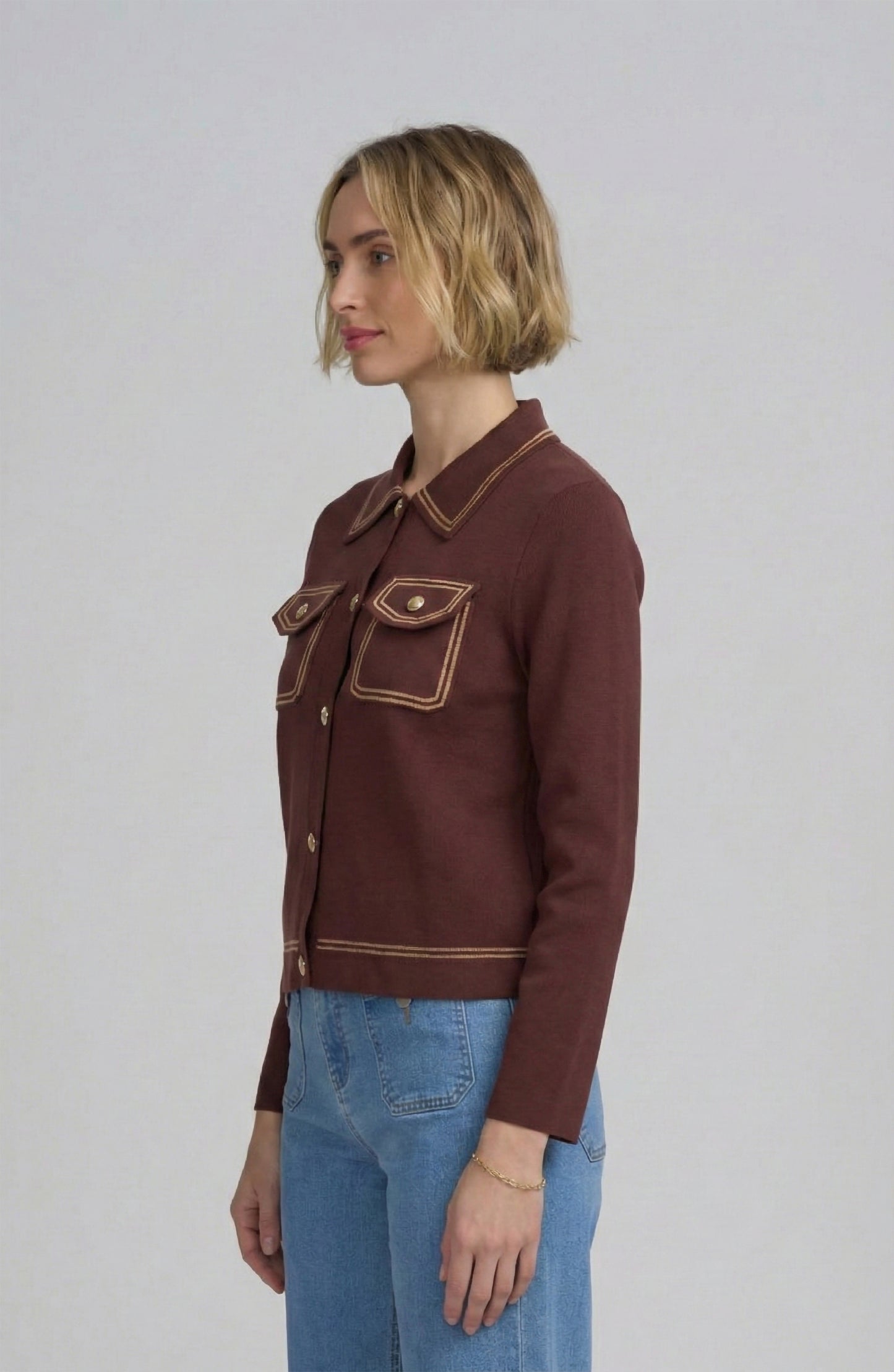 Fine Gauge Western Cardigan