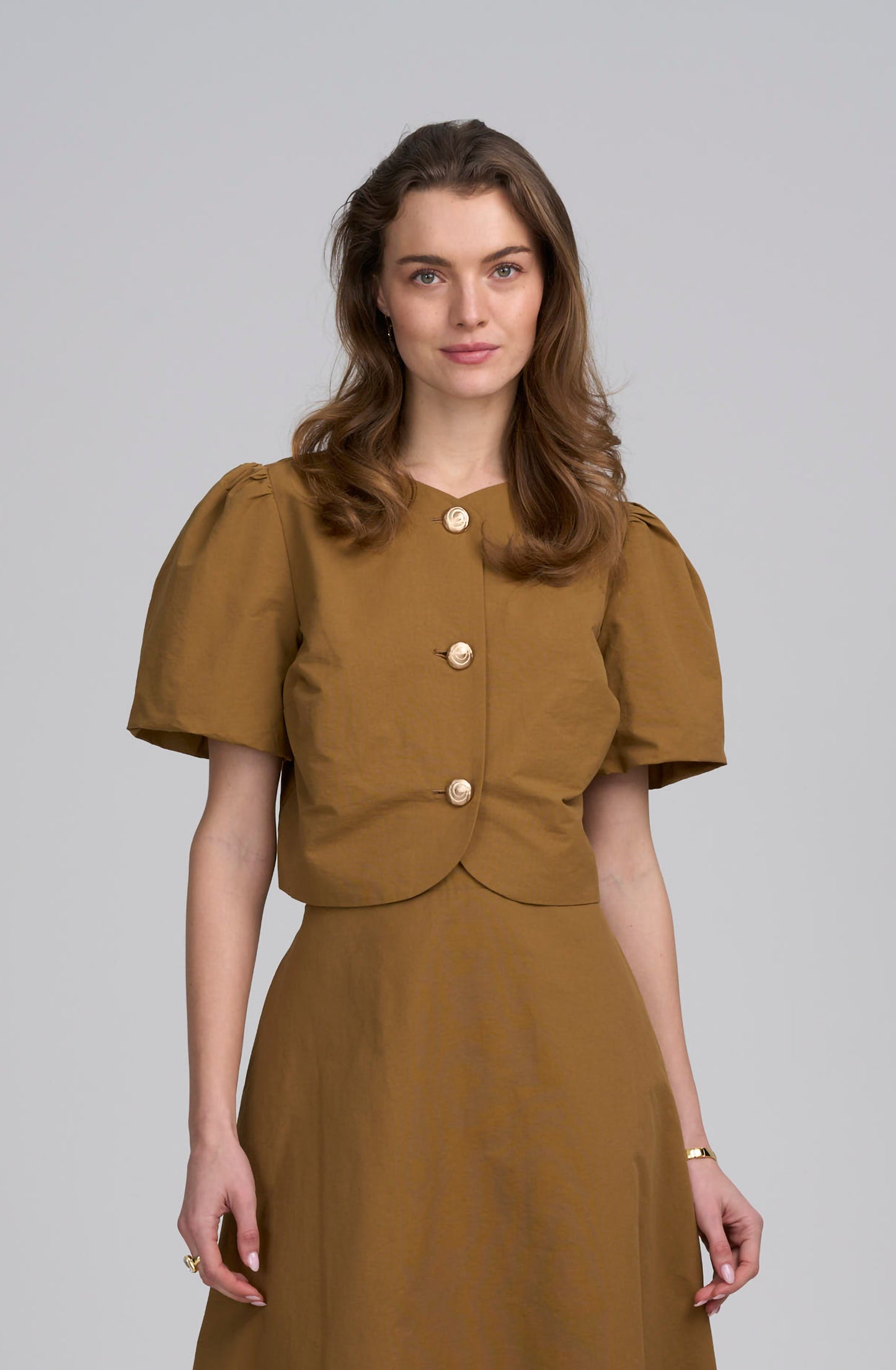 Shirred Sleeve Top