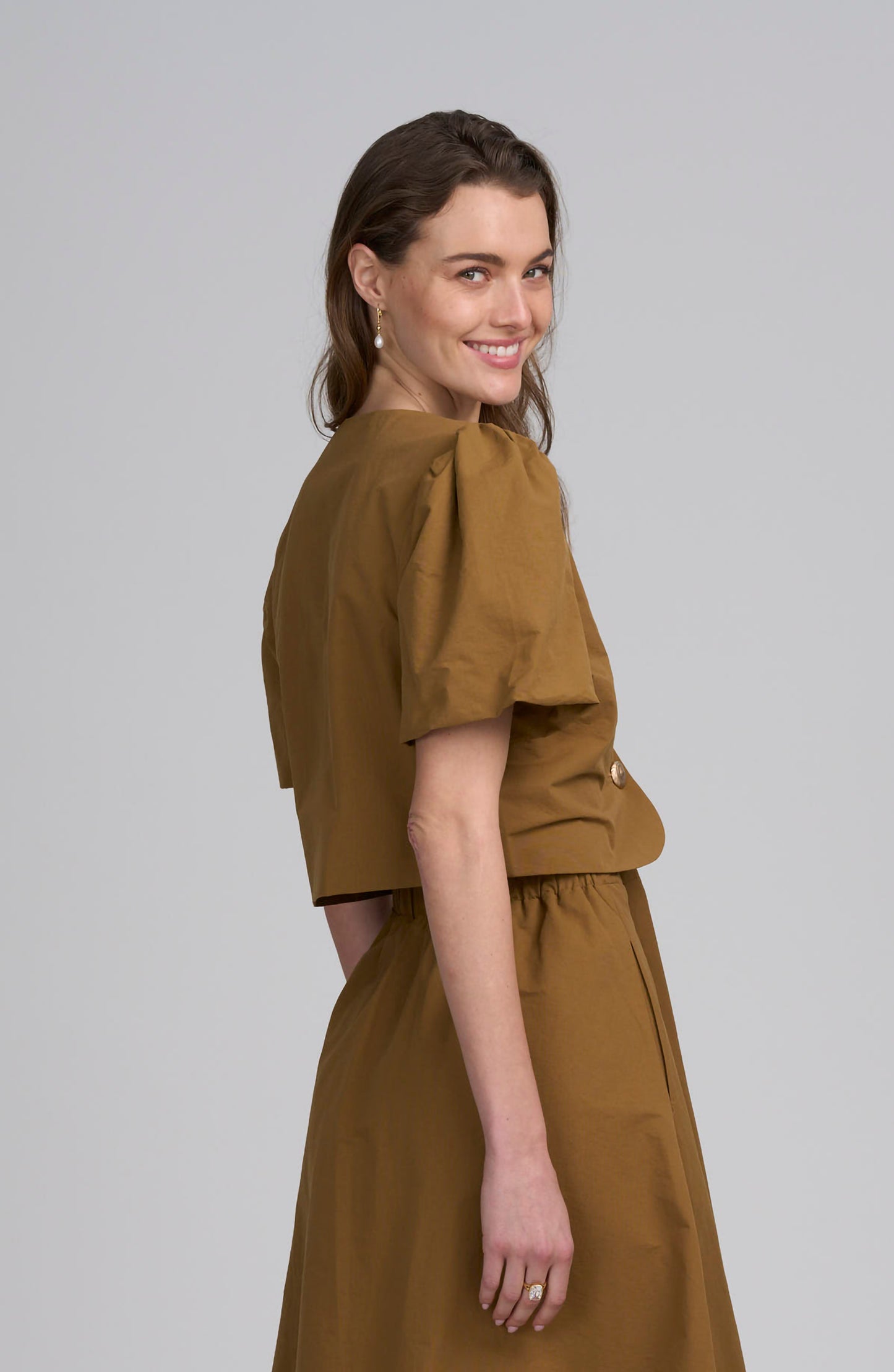 Shirred Sleeve Top