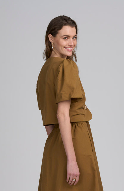 Shirred Sleeve Top