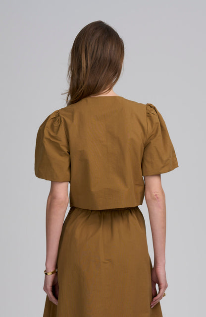 Shirred Sleeve Top