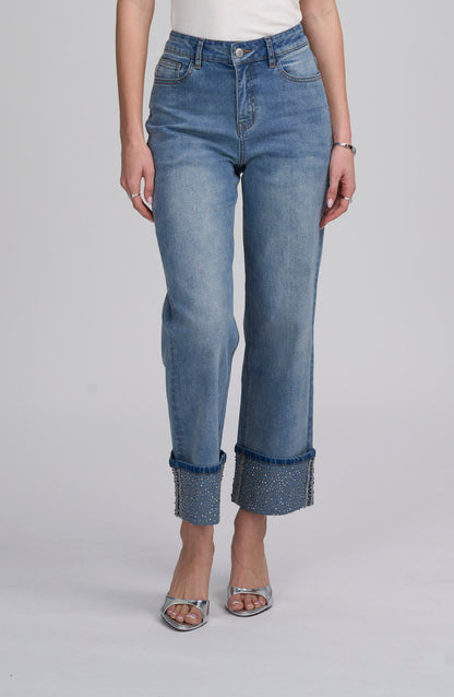Embellished Cuff Jean