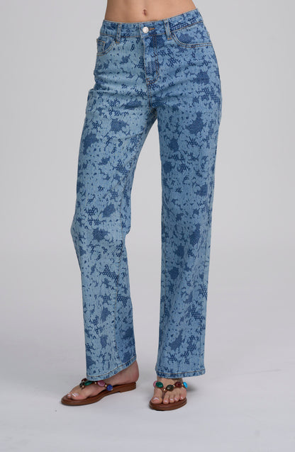 Printed Lace Jean