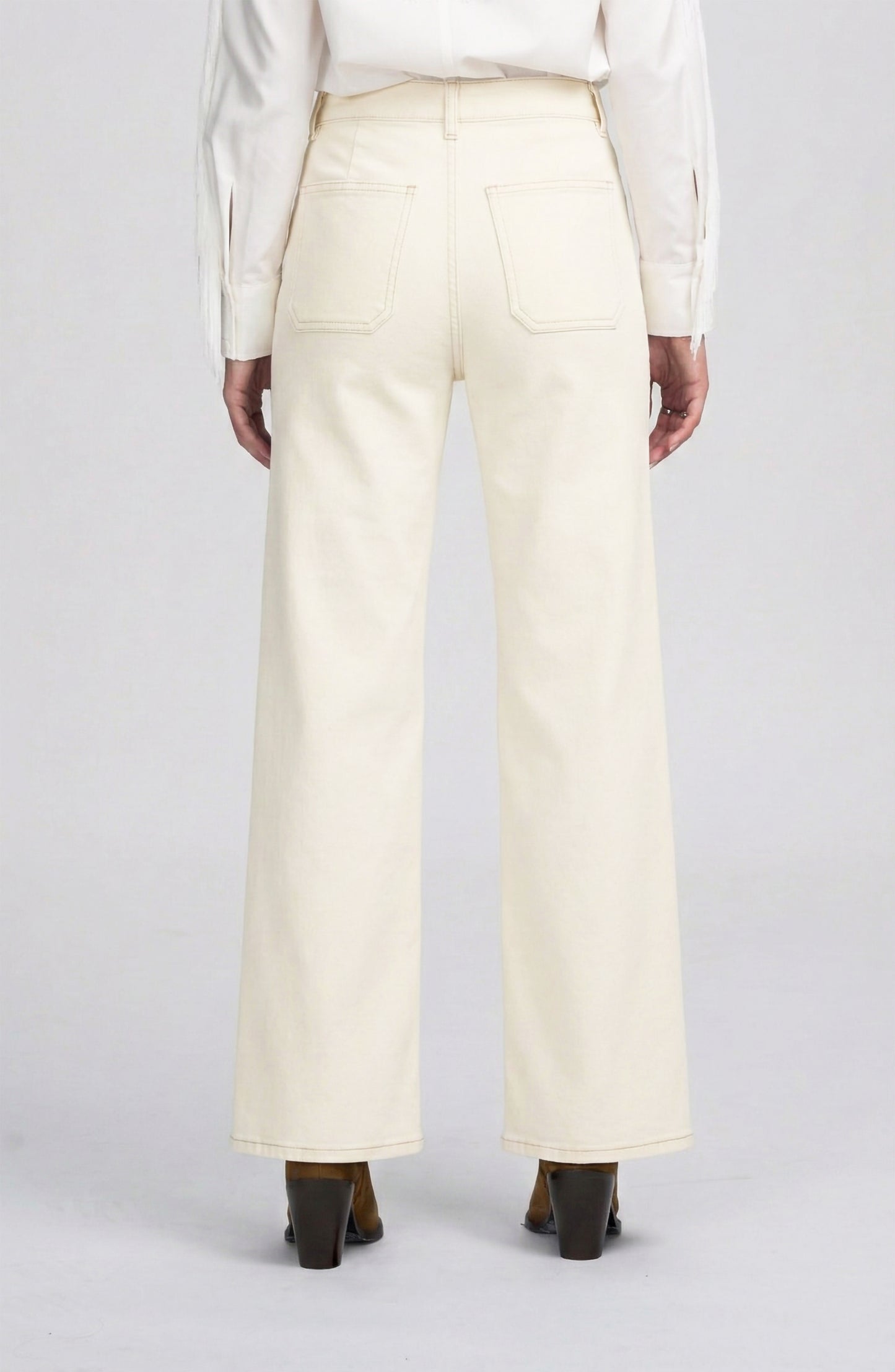 Patch Pocket Wide Leg Jean