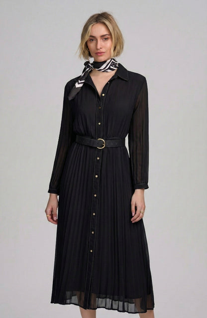 Woven Pleated Dress