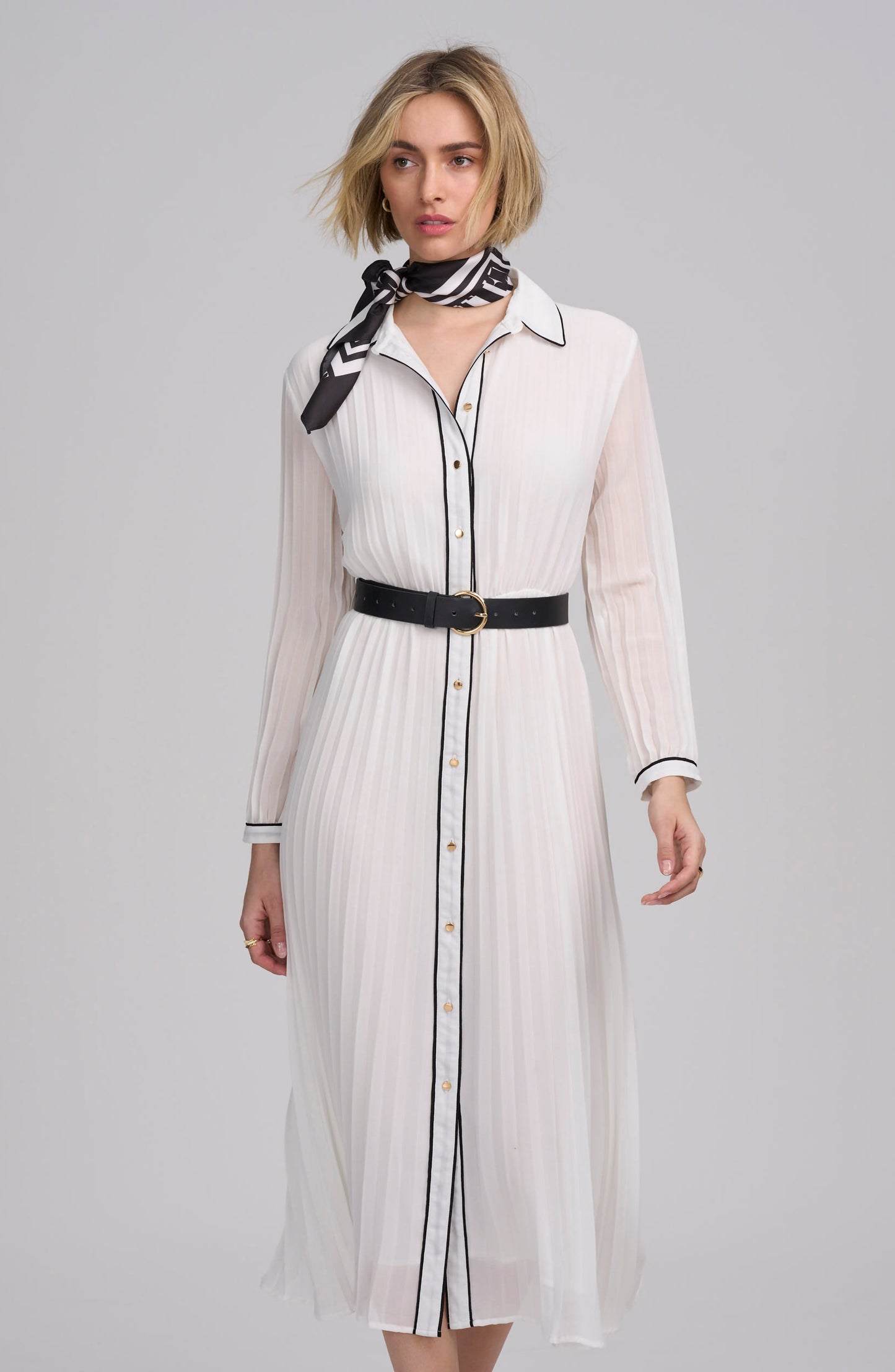Woven Pleated Dress