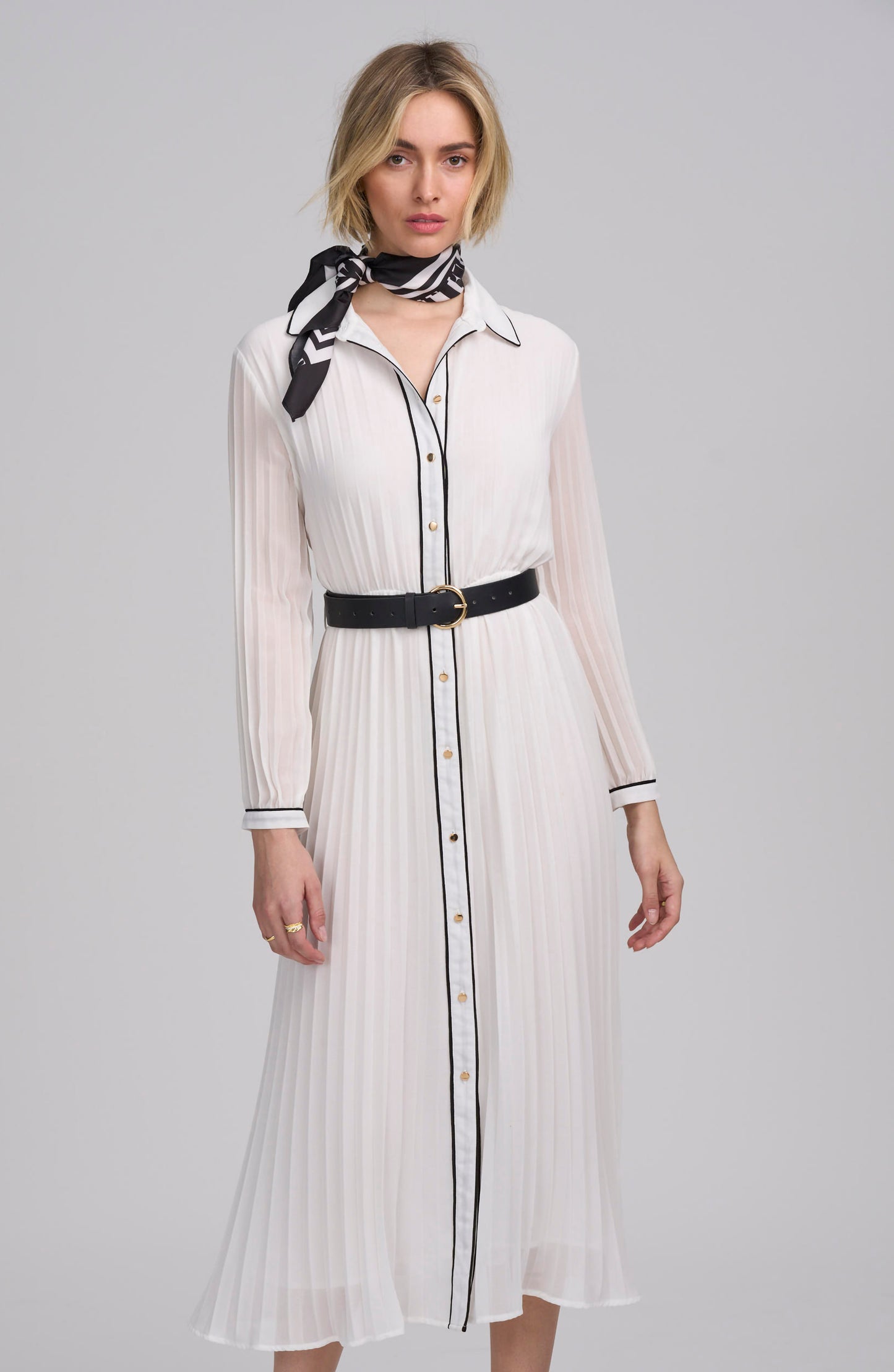 Woven Pleated Dress