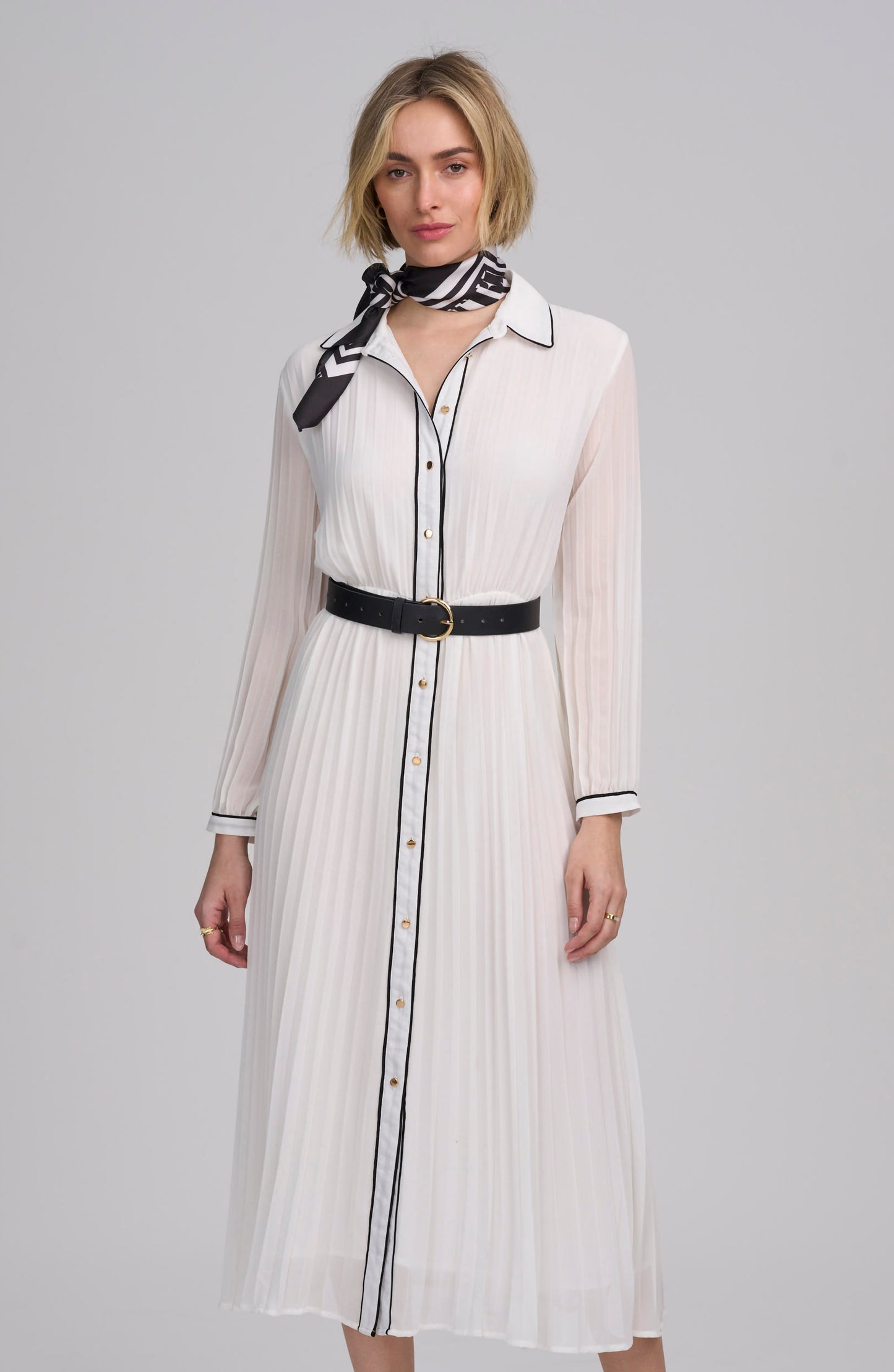Woven Pleated Dress