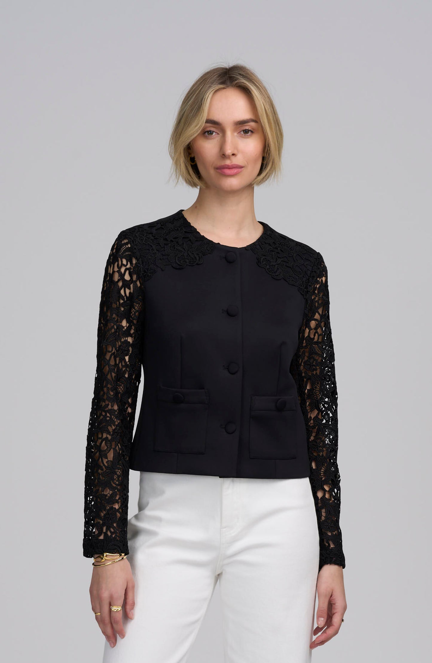 Lace Satin Jacket