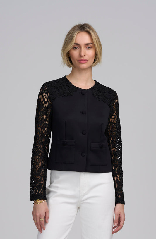 Lace Satin Jacket