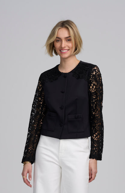 Lace Satin Jacket