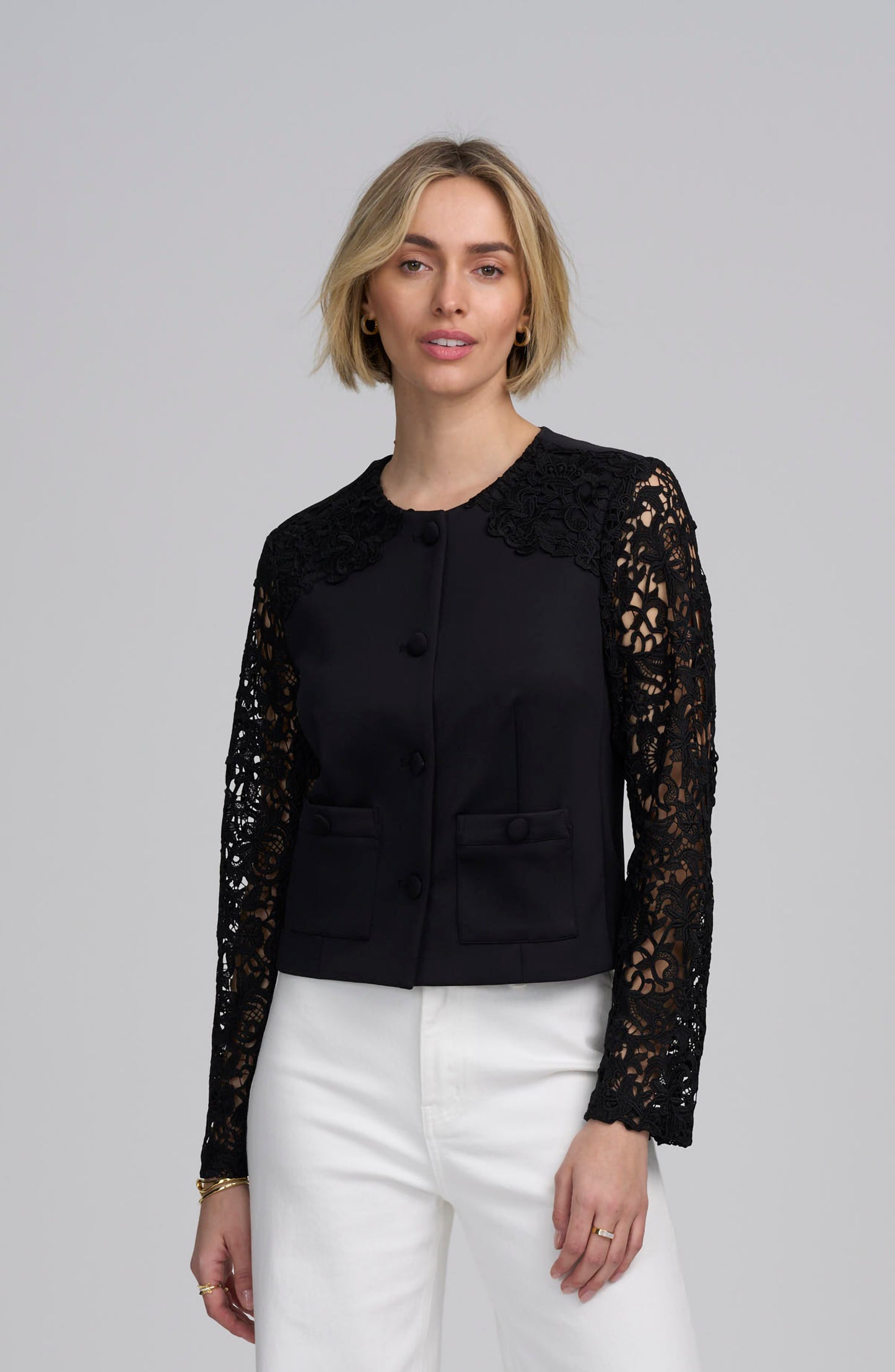 Lace Satin Jacket