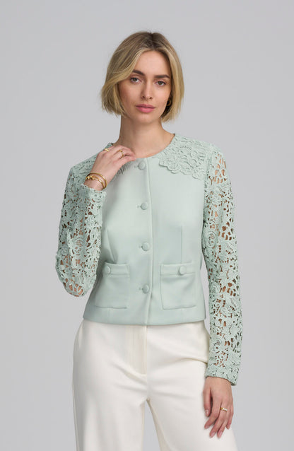 Lace Satin Jacket
