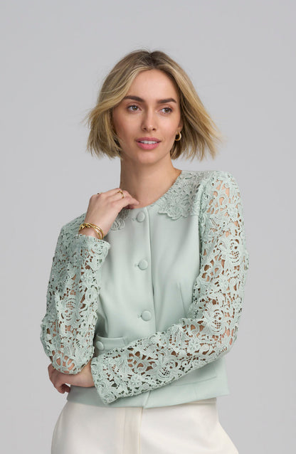 Lace Satin Jacket