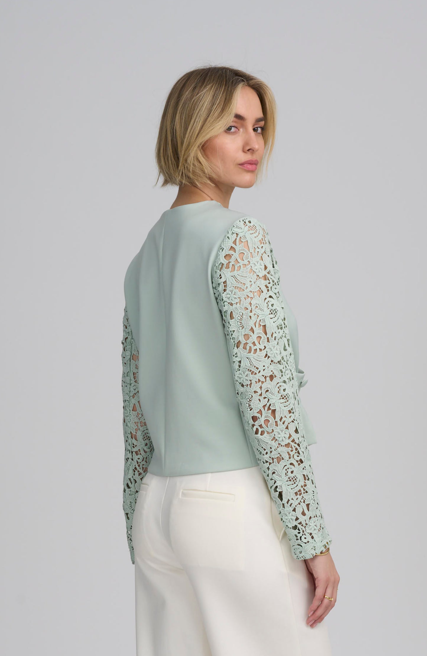 Lace Satin Jacket