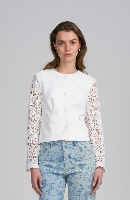 Lace Satin Jacket
