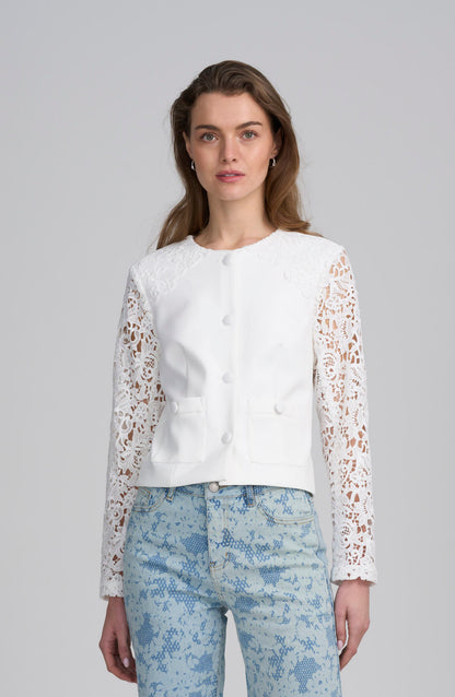 Lace Satin Jacket
