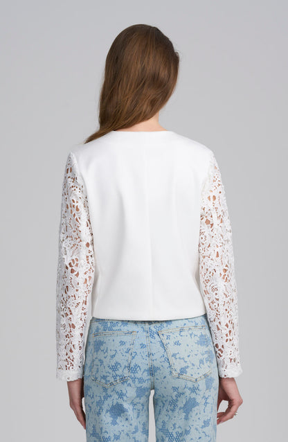 Lace Satin Jacket