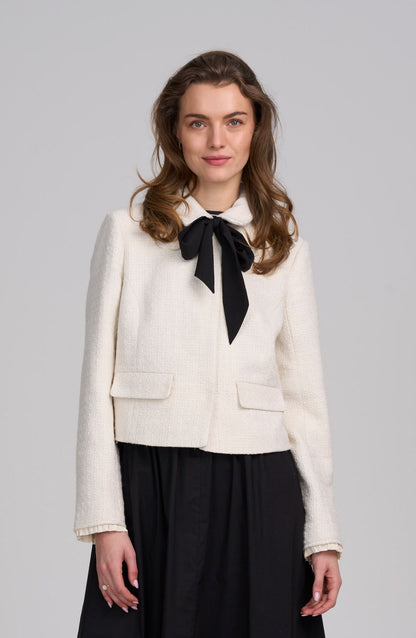 Tweed Jacket With Bow