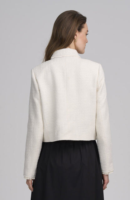 Tweed Jacket With Bow