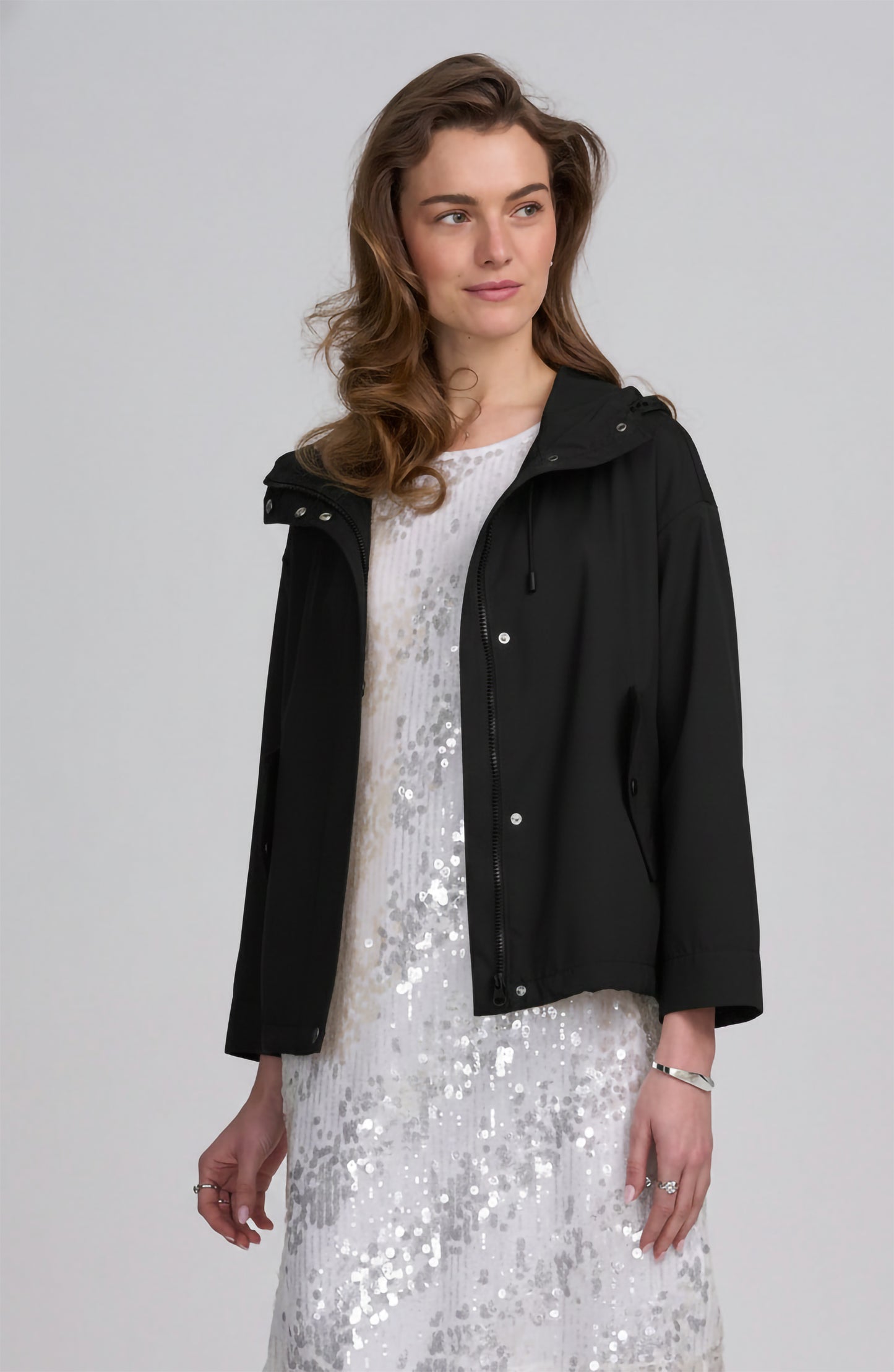 Hooded Cropped Parka Jacket