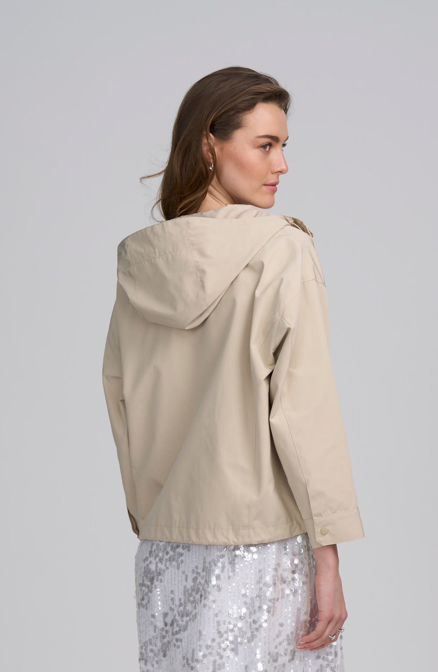 Hooded Cropped Parka Jacket