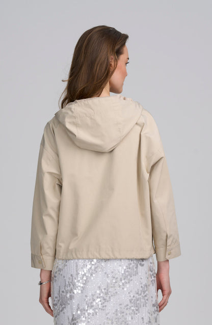Hooded Cropped Parka Jacket