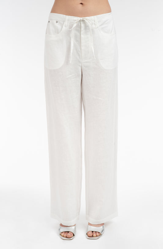 Linen Drawcord Pant
