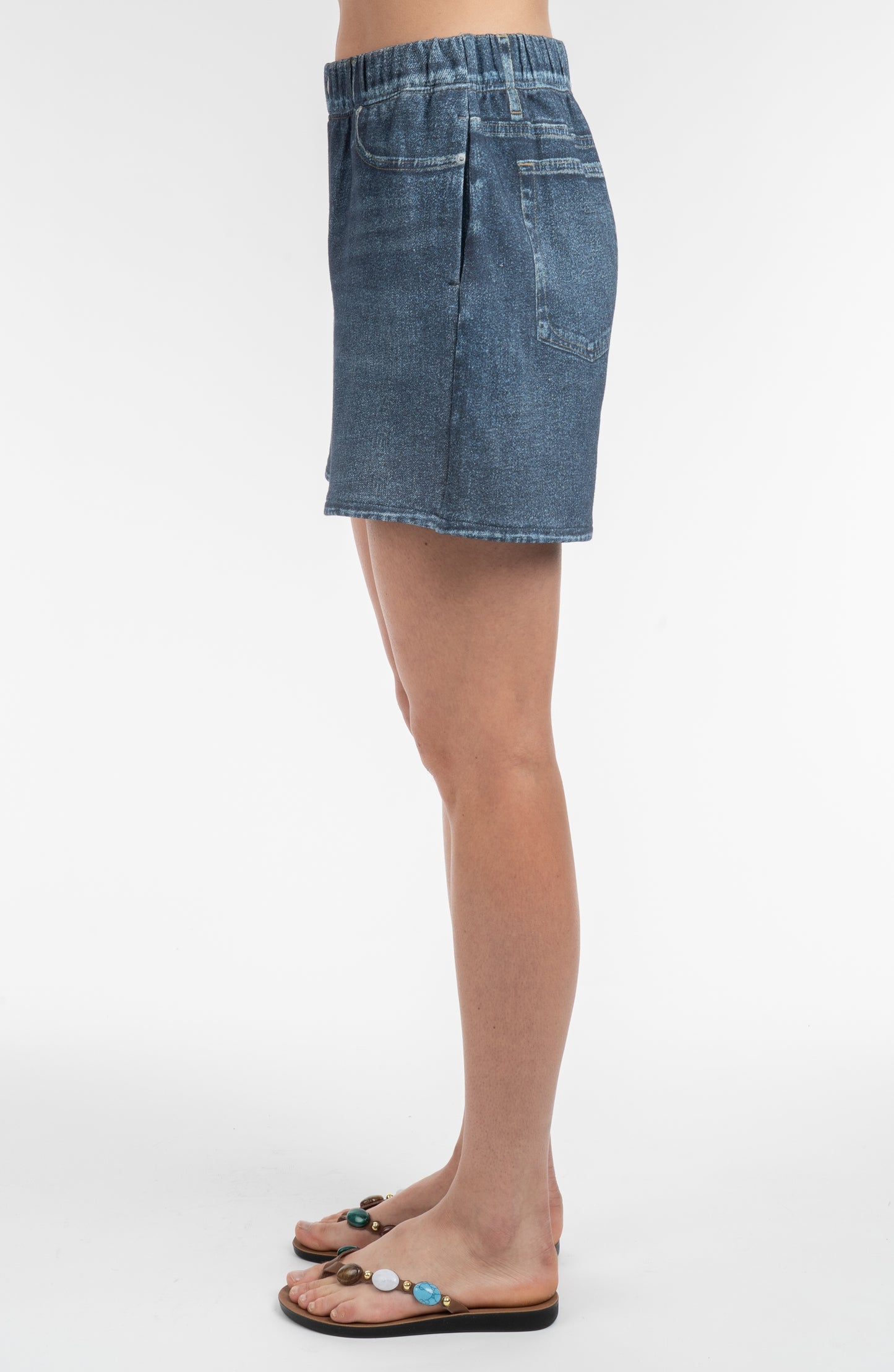 Knit Denim Jort