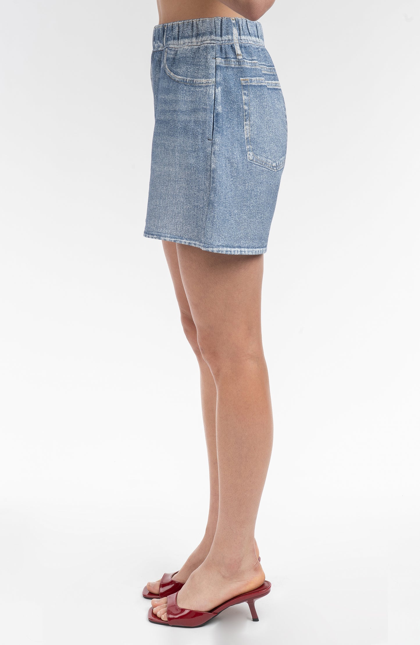 Knit Denim Jort