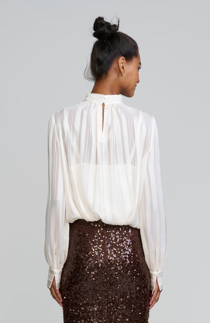 Longsleeve Mock Neck Blouse