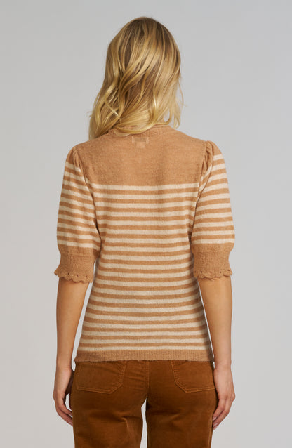 Striped Pointelle Sweater