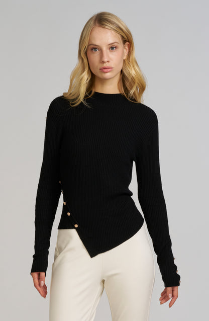 Side Button Pullover Sweater