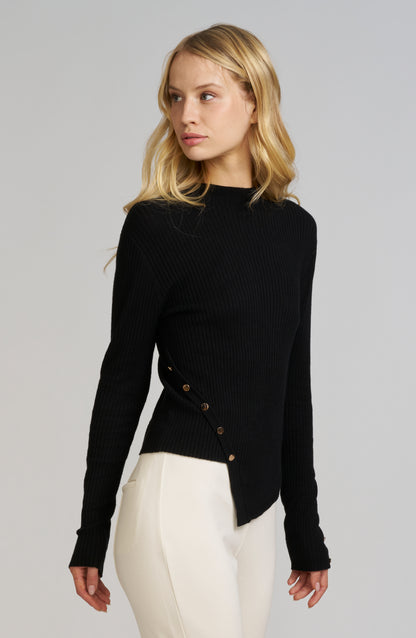 Side Button Pullover Sweater