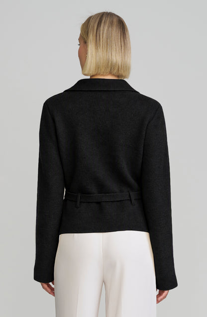 Belted Zip Sweater