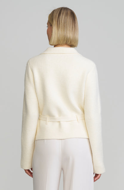 Belted Zip Sweater