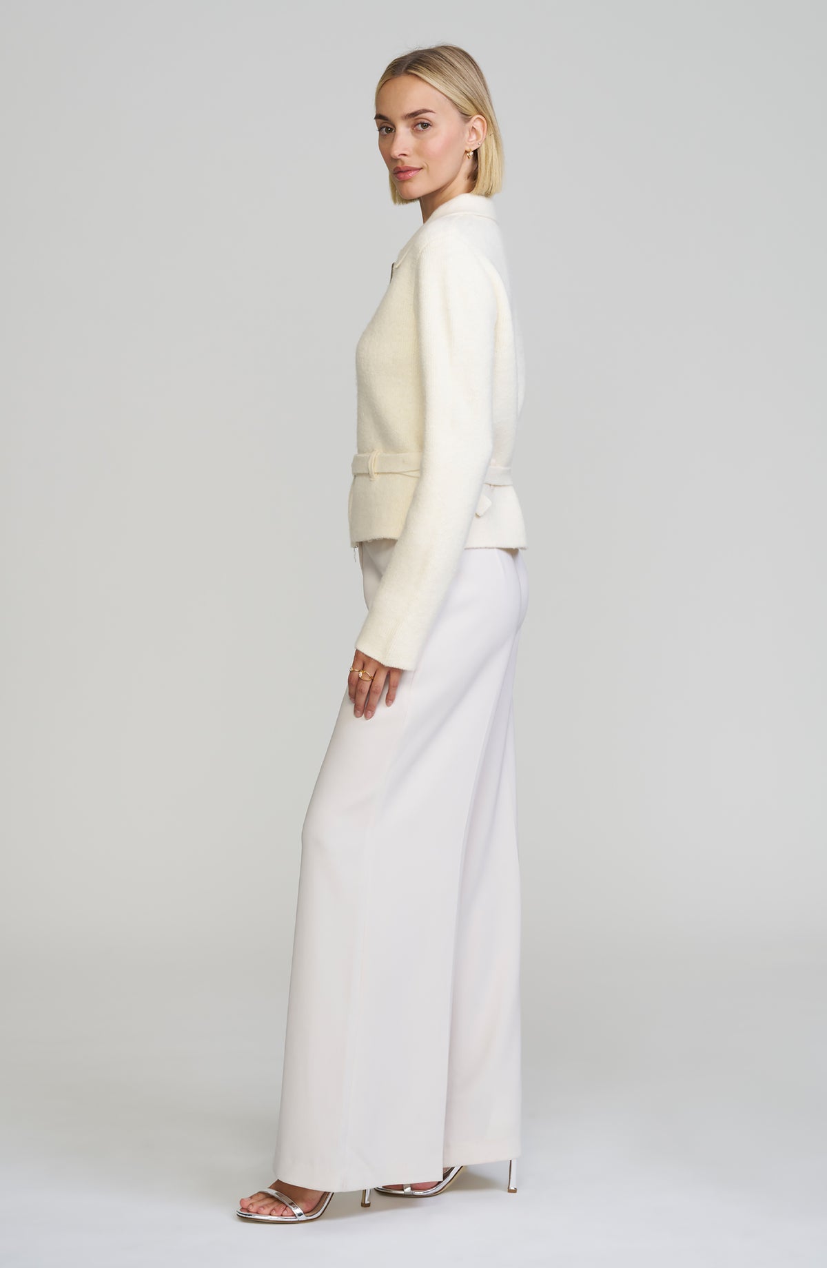 Belted Zip Sweater
