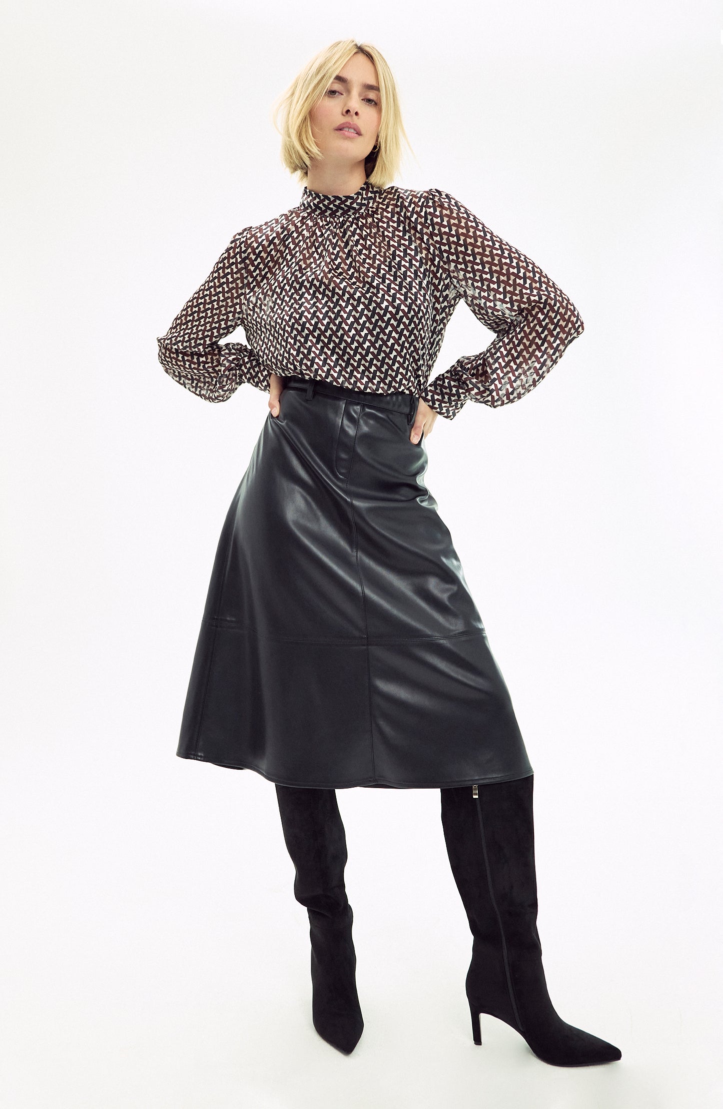 Faux Leather Skirt
