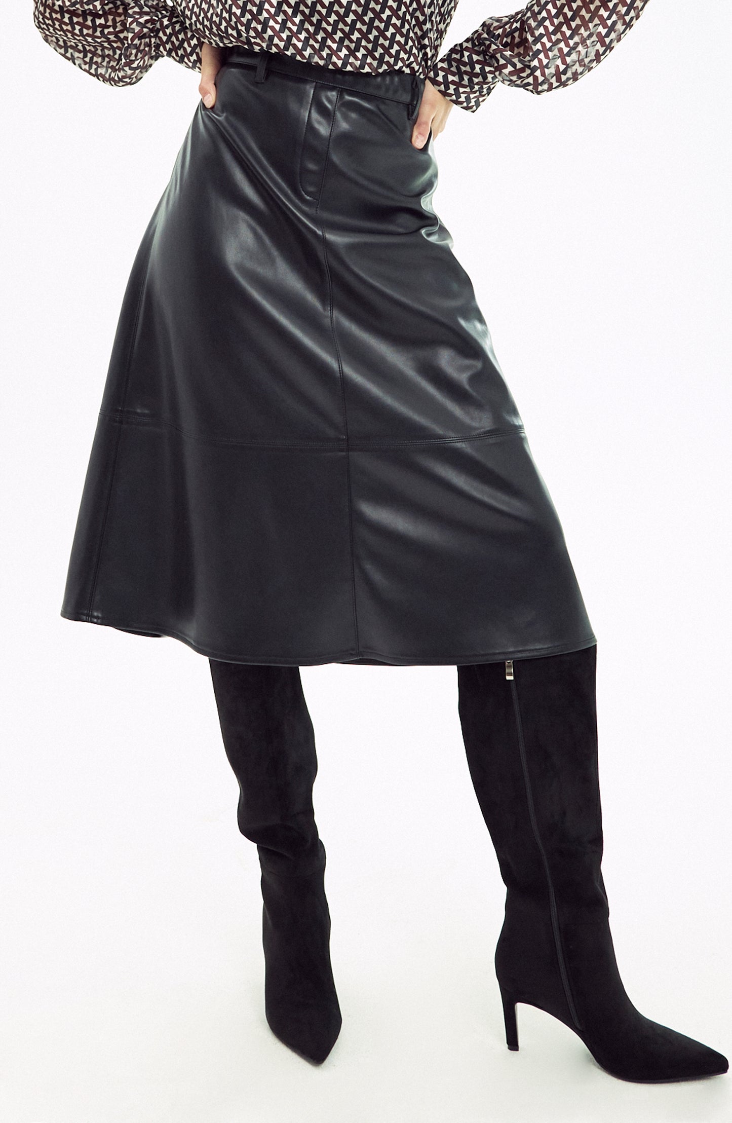 Faux Leather Skirt
