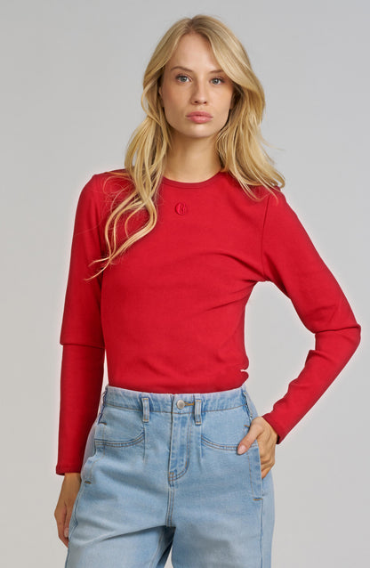 Elle Embroidered Long Sleeve Shirt
