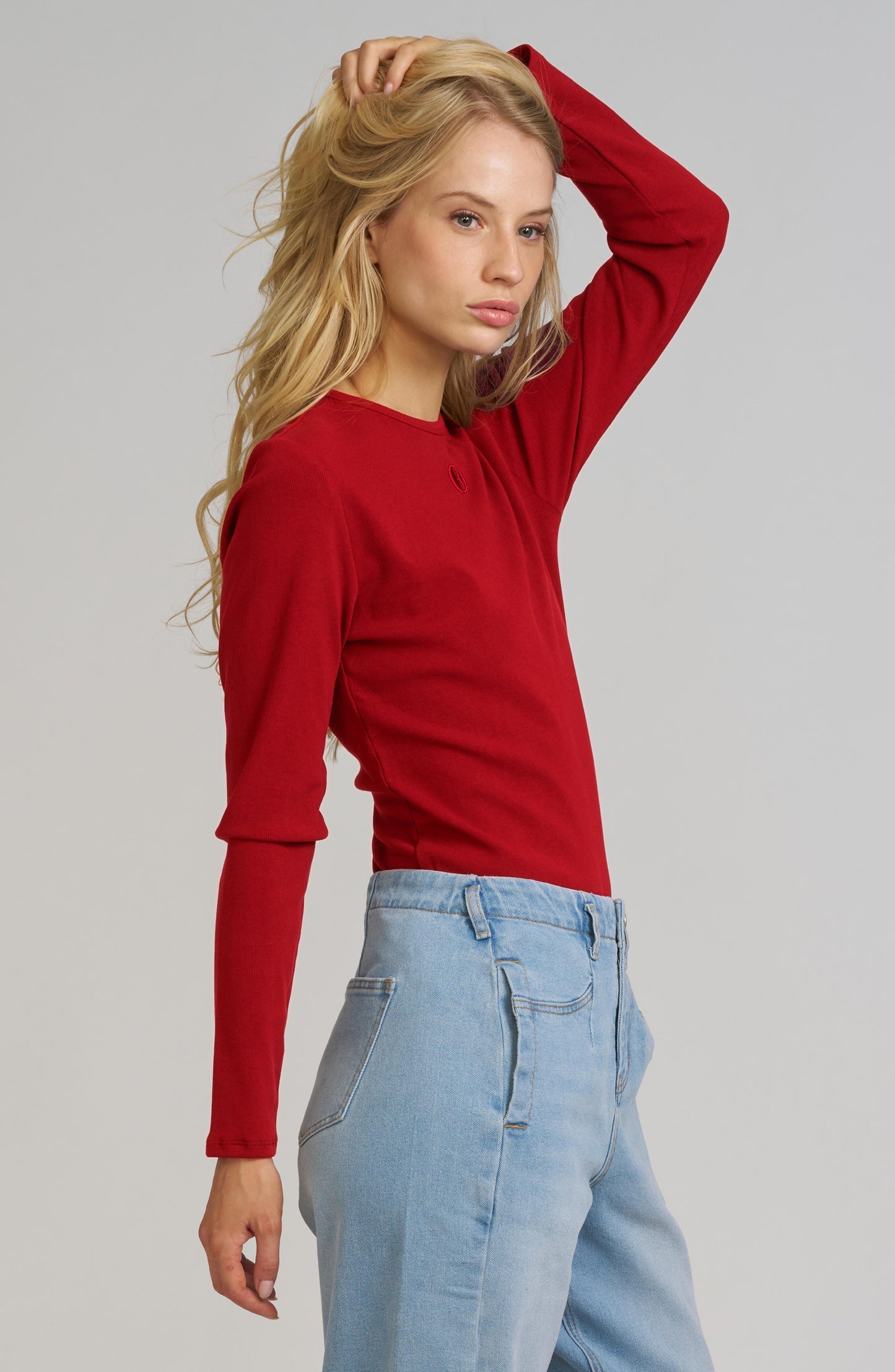 Elle Embroidered Long Sleeve Shirt