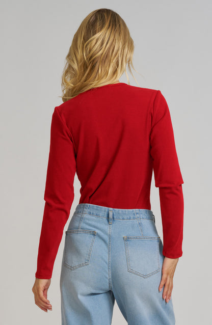 Elle Embroidered Long Sleeve Shirt