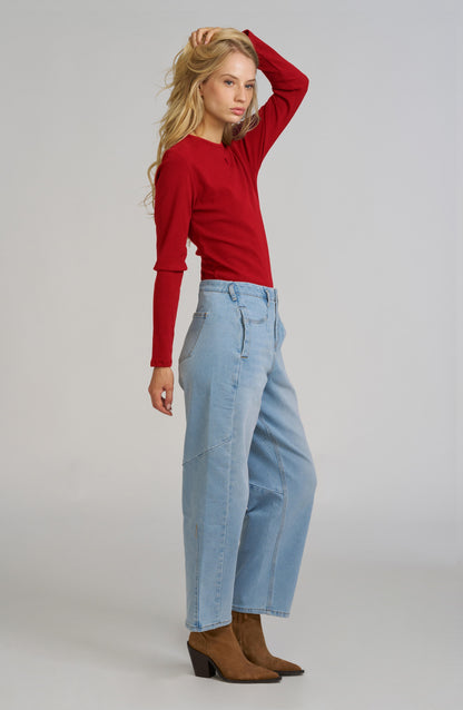 Elle Embroidered Long Sleeve Shirt