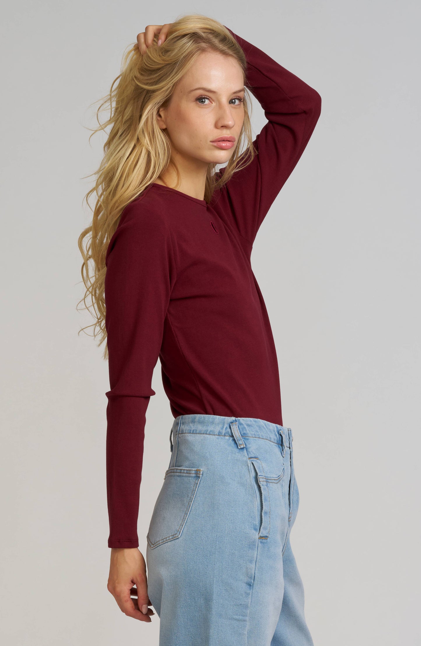 Elle Embroidered Long Sleeve Shirt