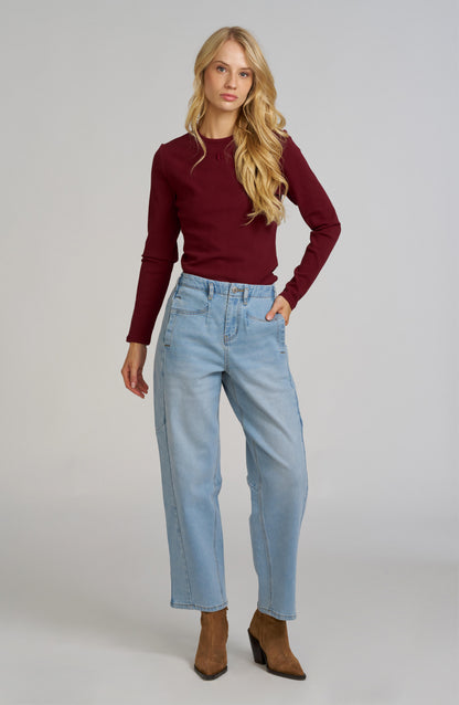 Elle Embroidered Long Sleeve Shirt
