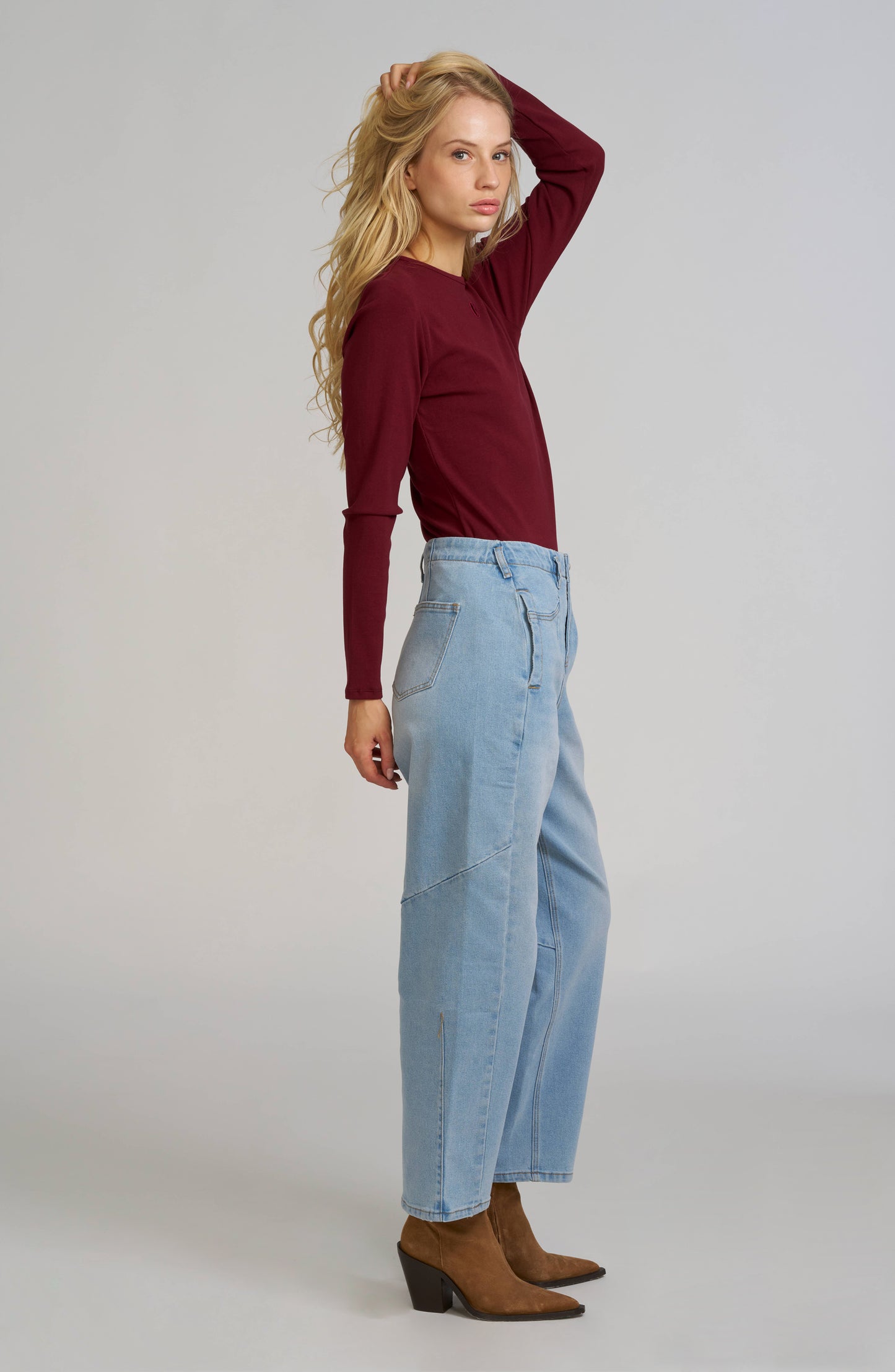 Elle Embroidered Long Sleeve Shirt